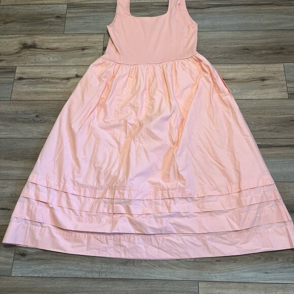 J Crew Drop Waist Mixy Dress SZ XL Blushed Peach Pink Maxi Layered NWT - Picture 12 of 12